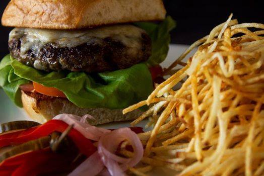 Buffalo Burger with Jack Cheese, House Pickles, and Bistro Fries.